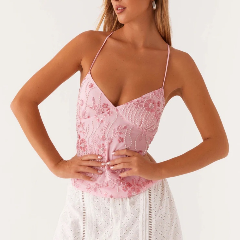 Peppermayo Pink Floral Tank Top